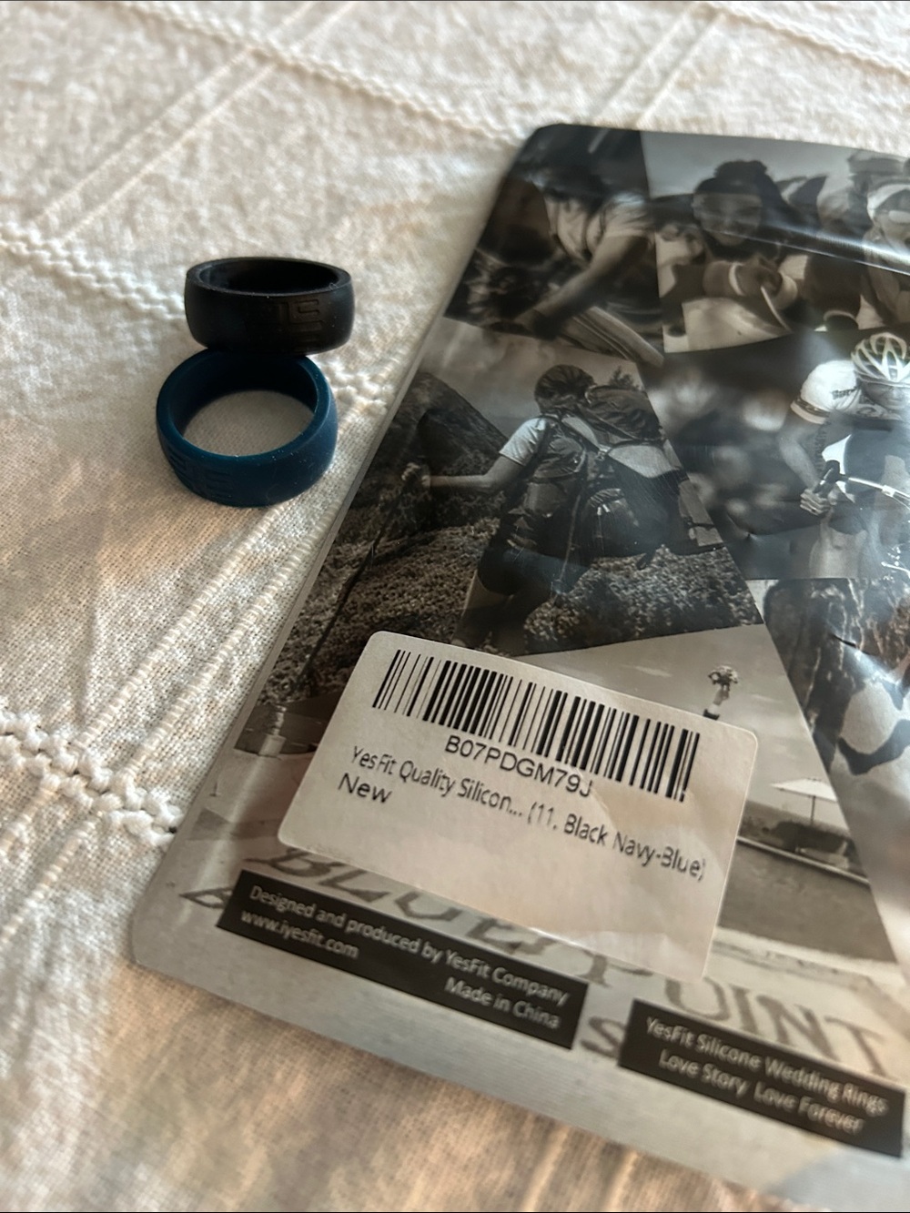 Silicone Wedding Ring Pack - Navy & Black